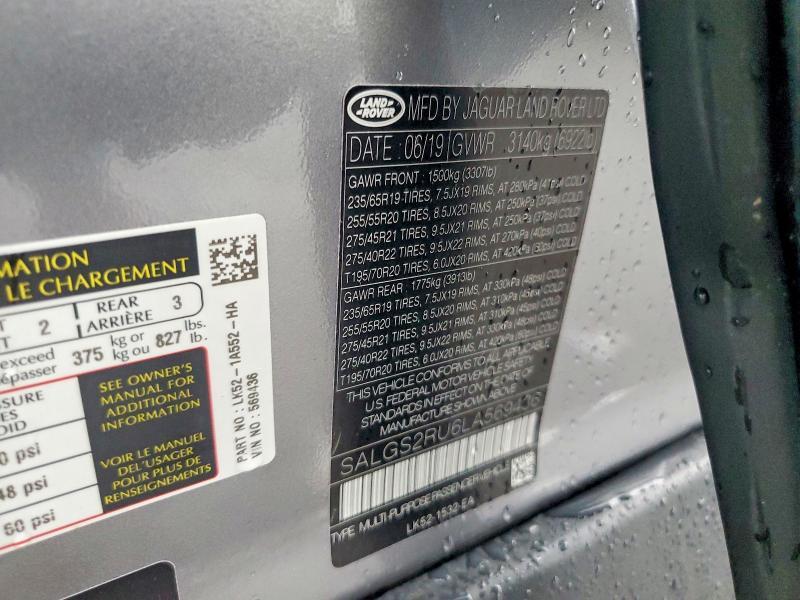 SALGS2RU6LA569436 2020 Land Rover Range Rover photo no. 14