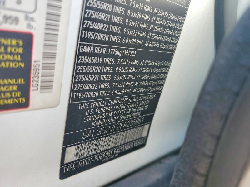 SALGS2VF2FA235951 2015 Land Rover Range Rover photo no. 12