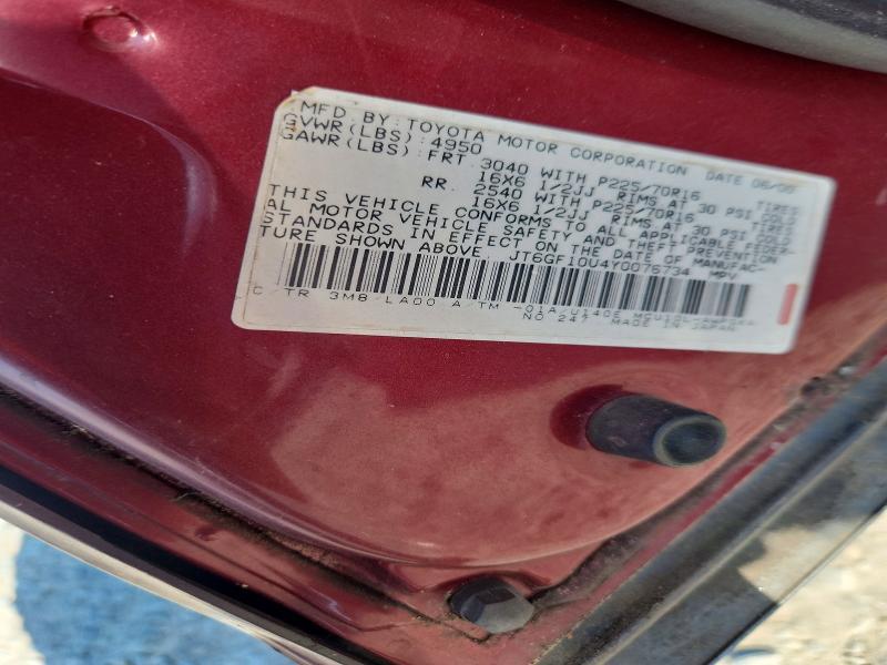 JT6GF10U4Y0076734 2000 Lexus RX photo no. 13