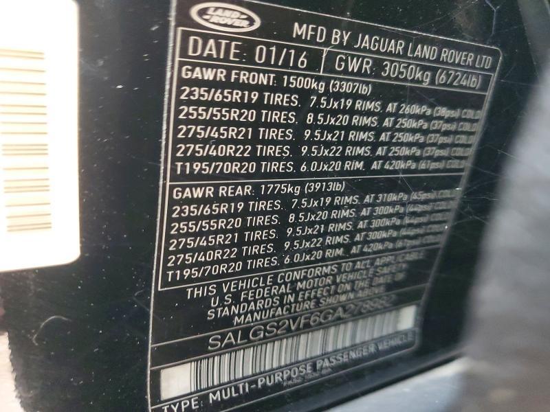 SALGS2VF6GA278982 2016 Land Rover Range Rover photo no. 13