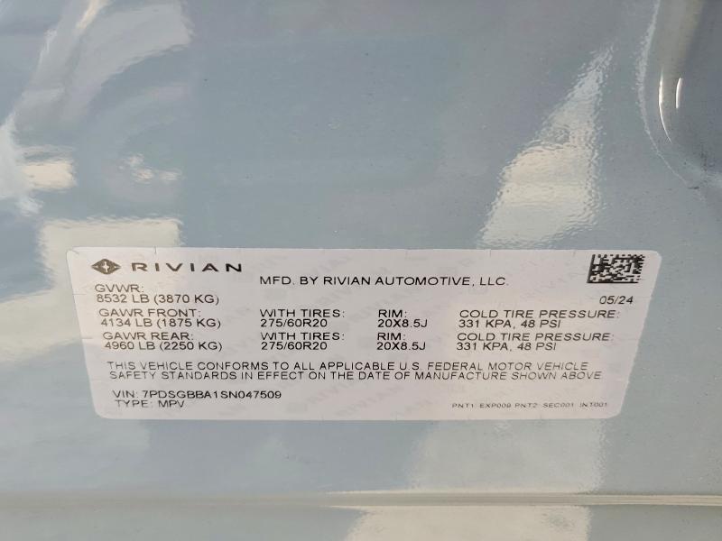 7PDSGBBA1SN047509 2025 Rivian R1S photo no. 14