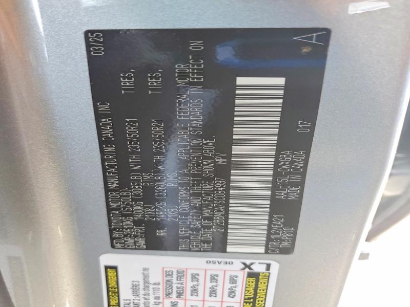 2025 Lexus RX — VIN 2T2BBMCA7SC084997, şəkil 12