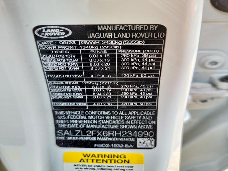SALZL2FX6RH234990 2024 Land Rover Range Rover photo no. 13