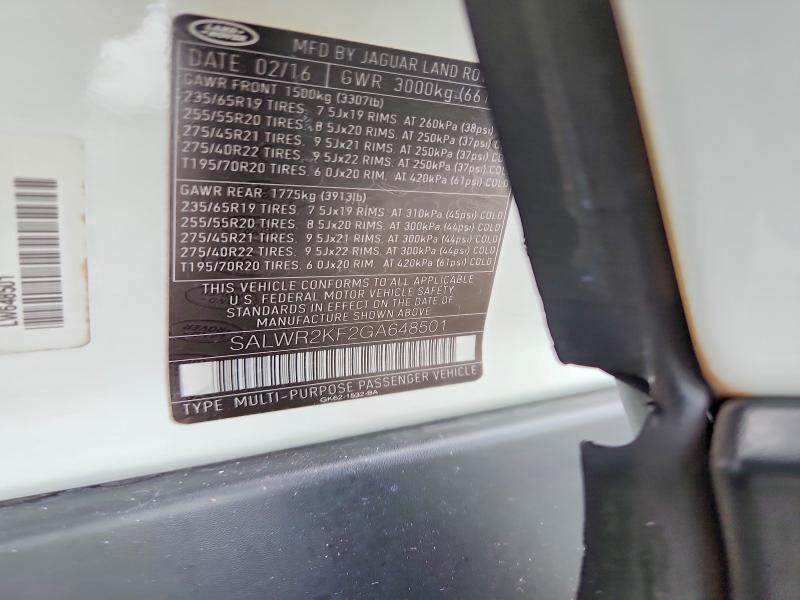 SALWR2KF2GA648501 2016 Land Rover Range Rover photo no. 13