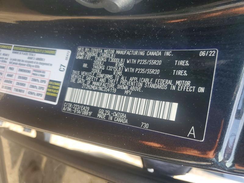 2022 Lexus RX — VIN 2T2HZMDA1NC354119, şəkil 13
