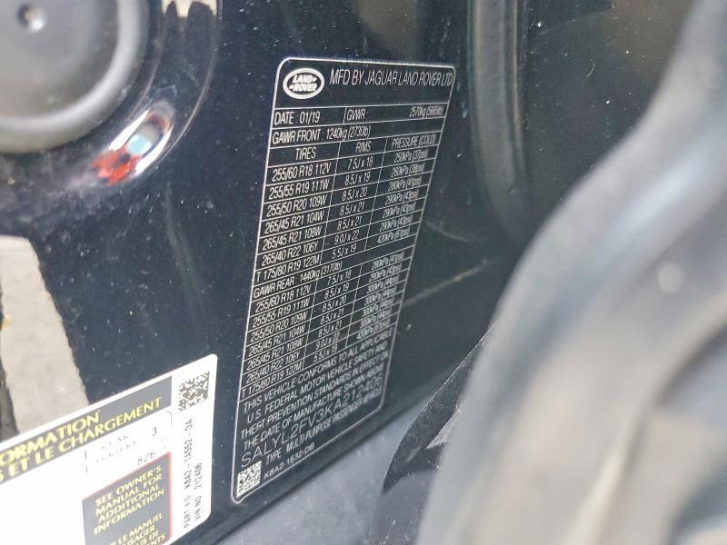 SALYL2FV3KA212406 2019 Land Rover Range Rover photo no. 24