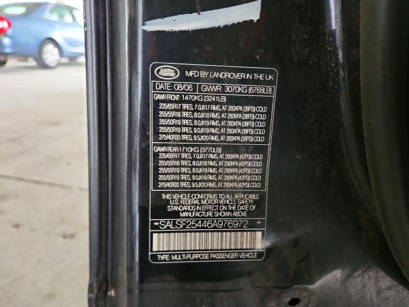 SALSF25446A976972 2006 Land Rover Range Rover photo no. 13