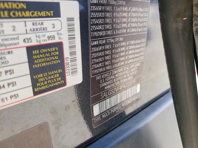 SALGS2VF4FA233019 2015 Land Rover Range Rover photo no. 12