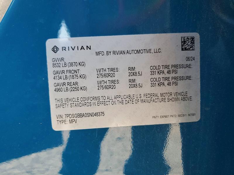 7PDSGBBA0SN048375 2025 Rivian R1S photo no. 13