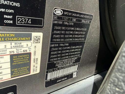 SALWZ2RE6NA221638 2022 Land Rover Range Rover photo no. 12
