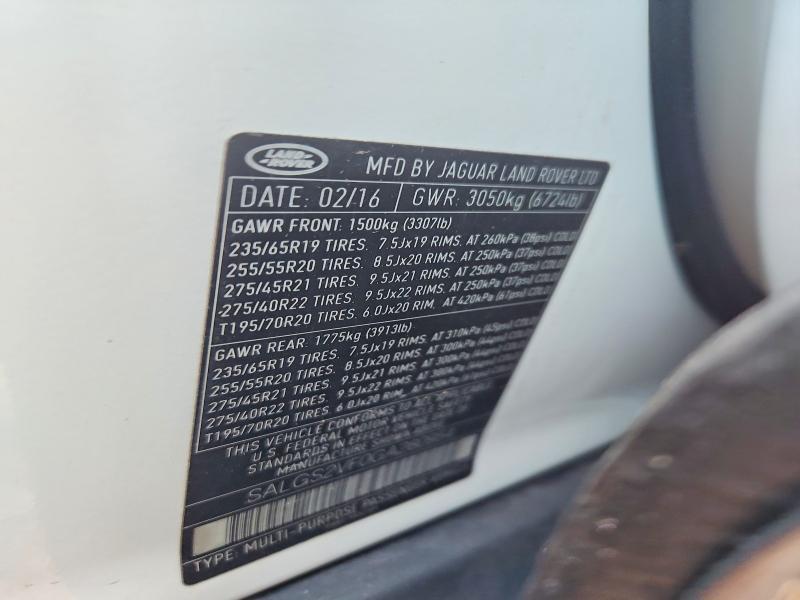 SALGS2VF0GA280954 2016 Land Rover Range Rover photo no. 13