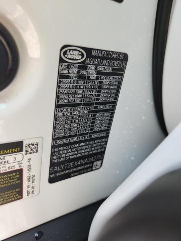 2022 Land Rover Range Rover — VIN SALYT2EX4NA342752, şəkil 13