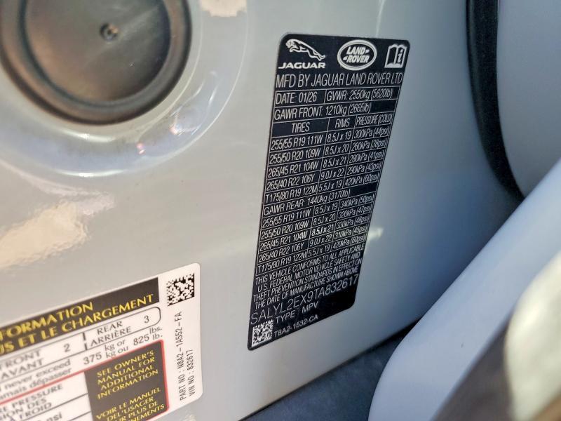 2026 Land Rover Range Rover — VIN SALYL2EX9TA832617, şəkil 12
