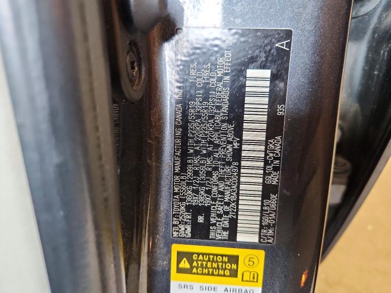 2T2ZK1BA3AC004978 2010 Lexus RX photo no. 12