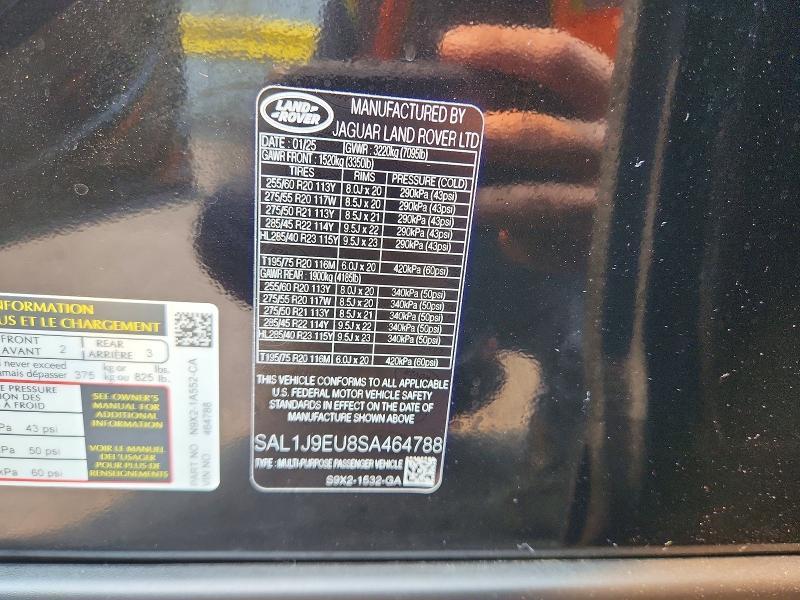 2025 Land Rover Range Rover — VIN SAL1J9EU8SA464788, şəkil 13