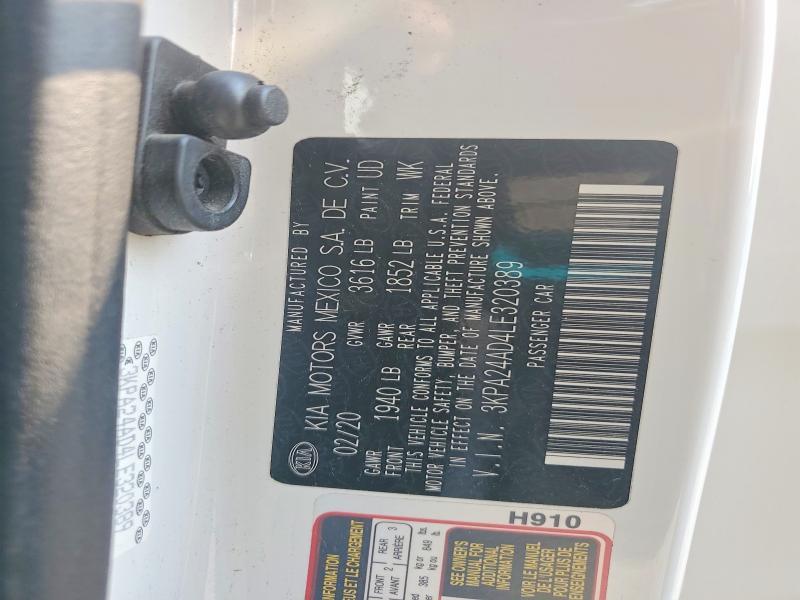 3KPA24AD4LE320389 2020 KIA Rio photo no. 12