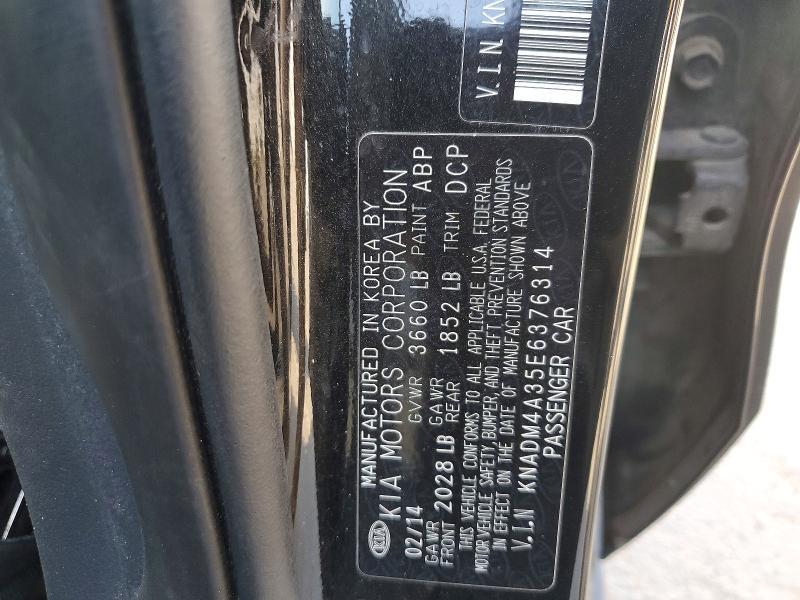 KNADM4A35E6376314 2014 KIA Rio photo no. 12