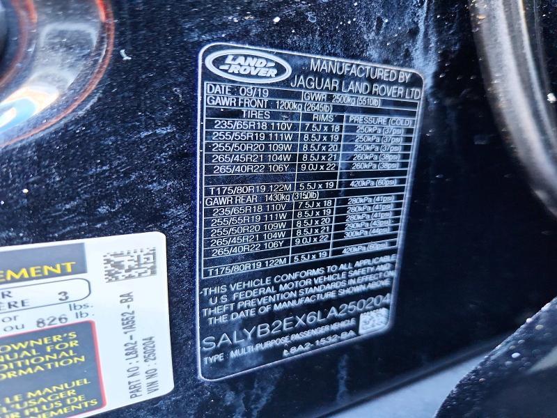 SALYB2EX6LA250204 2020 Land Rover Range Rover photo no. 13