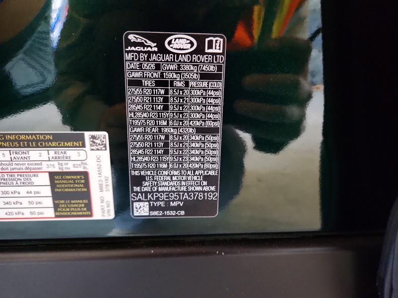 2026 Land Rover Range Rover — VIN SALKP9E95TA378192, şəkil 14