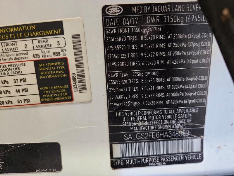 SALGS2FE6HA348889 2017 Land Rover Range Rover photo no. 13