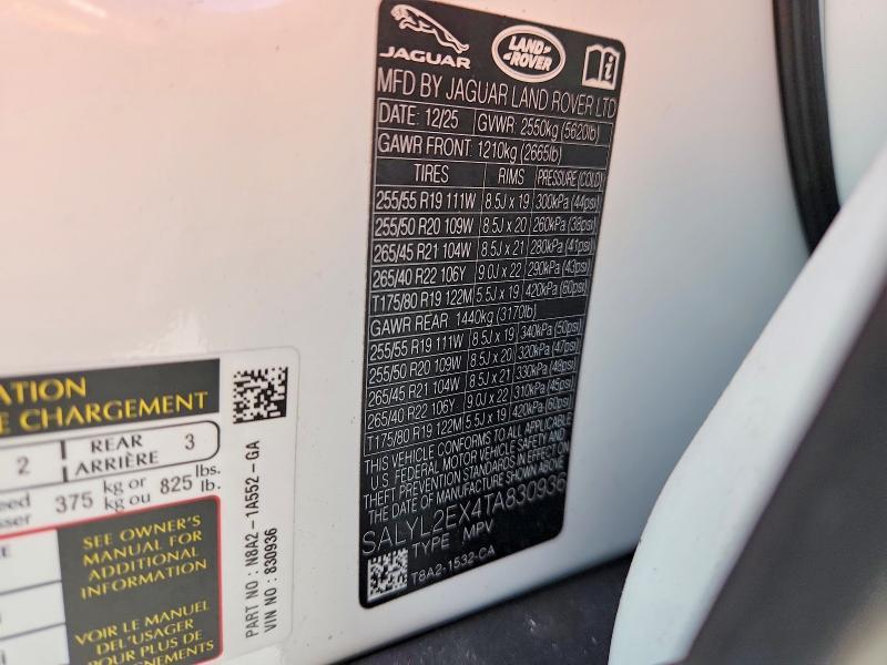 2026 Land Rover Range Rover — VIN SALYL2EX4TA830936, фото 14