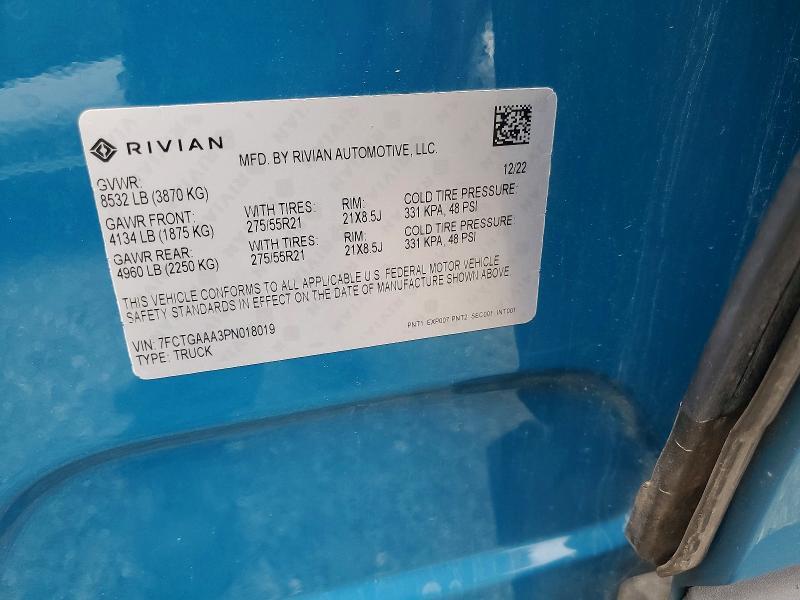 7FCTGAAA3PN018019 2023 Rivian R1T photo no. 13