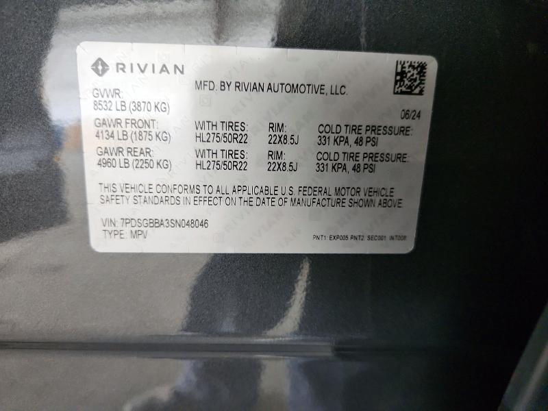 7PDSGBBA3SN048046 2025 Rivian R1S photo no. 13