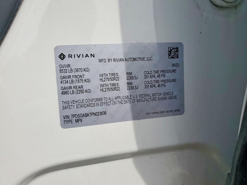 2023 Rivian R1S — VIN 7PDSGABA7PN023636, фото 13