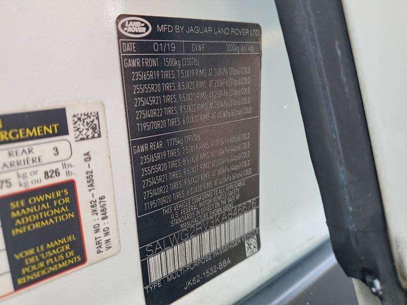 2019 Land Rover Range Rover — VIN SALWG2RV3KA846676, şəkil 13
