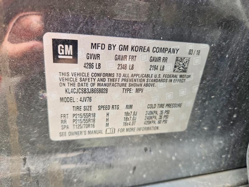KL4CJCSB3JB668028 2018 Buick Encore photo no. 13
