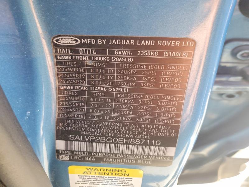 SALVP2BG0EH887110 2014 Land Rover Range Rover photo no. 13