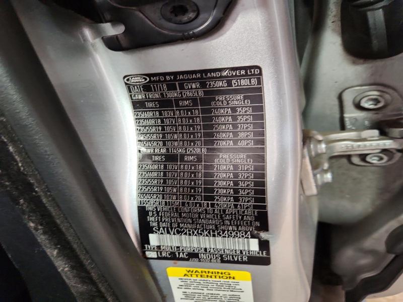 SALVC2RX5KH349984 2019 Land Rover Range Rover photo no. 13