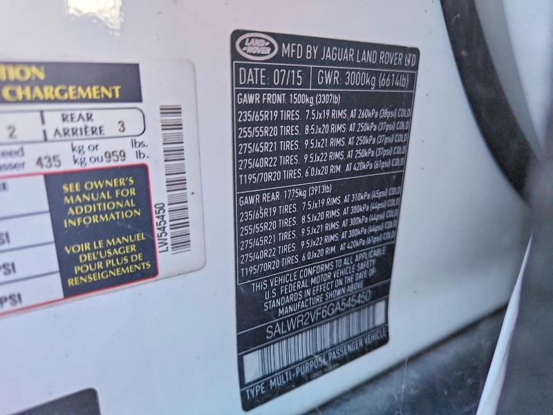 SALWR2VF6GA545450 2016 Land Rover Range Rover photo no. 13