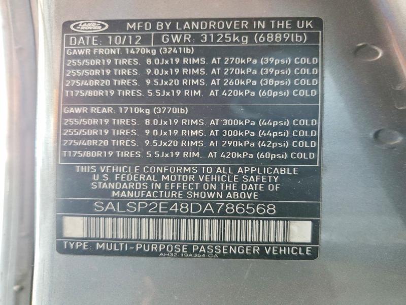 SALSP2E48DA786568 2013 Land Rover Range Rover photo no. 14