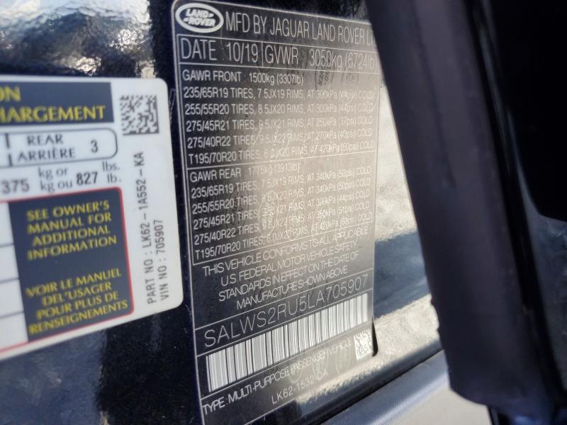 SALWS2RU5LA705907 2020 Land Rover Range Rover photo no. 13