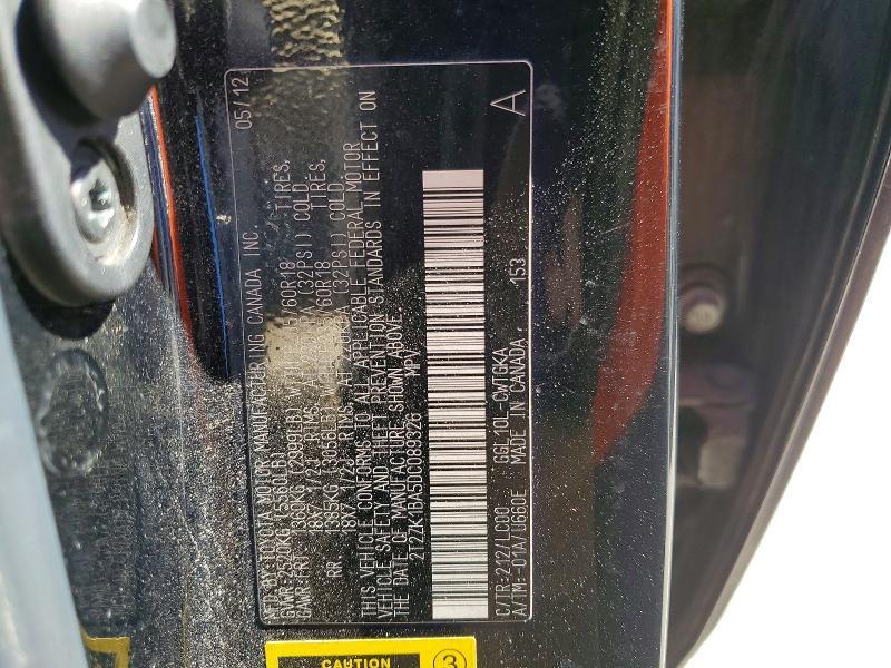 2T2ZK1BA5DC089326 2013 Lexus RX photo no. 12