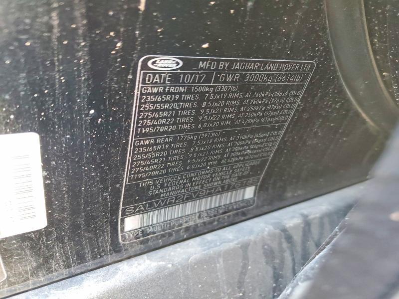 SALWR2FV9HA176185 2017 Land Rover Range Rover photo no. 12
