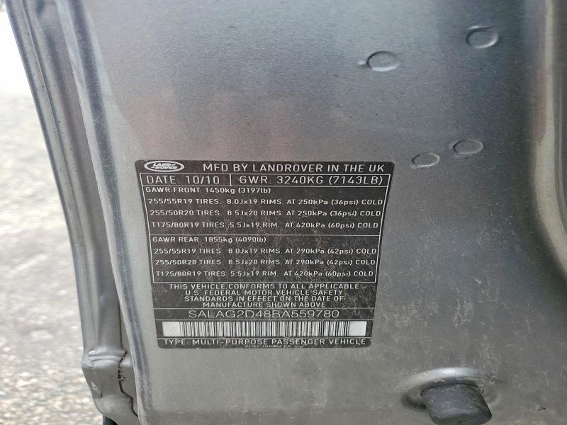 SALAG2D48BA559780 2011 Land Rover LR4 photo no. 13