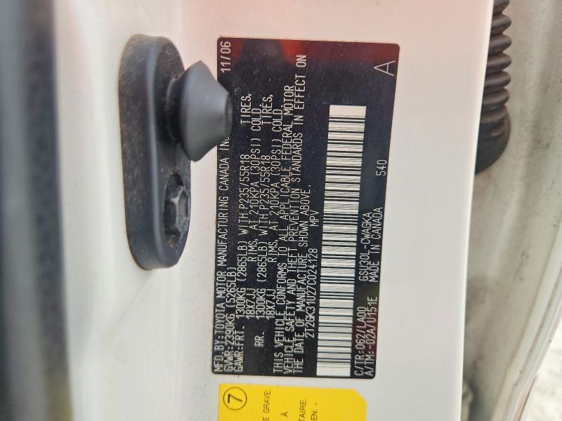 2T2GK31U27C024128 2007 Lexus RX photo no. 12