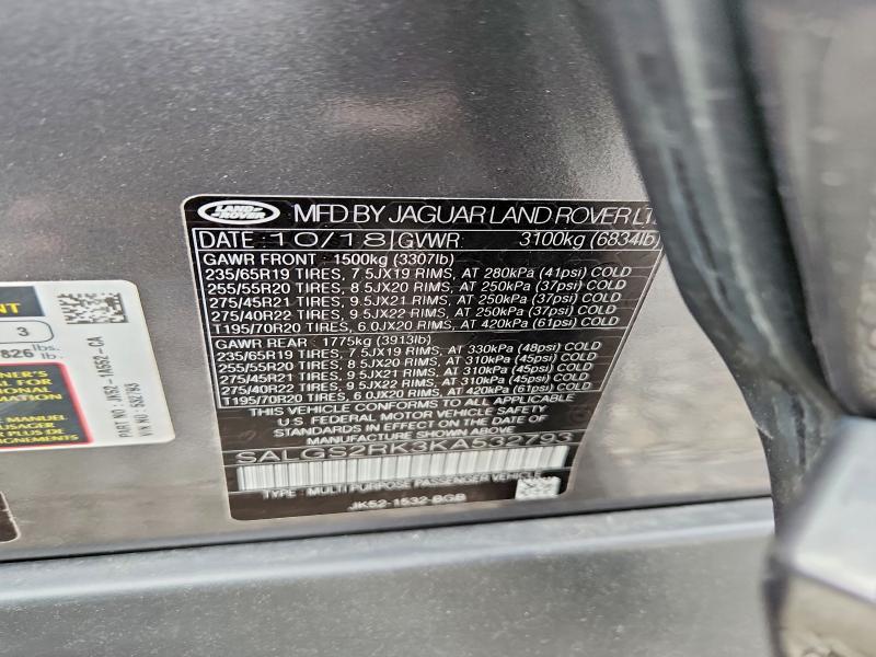 SALGS2RK3KA532793 2019 Land Rover Range Rover photo no. 13