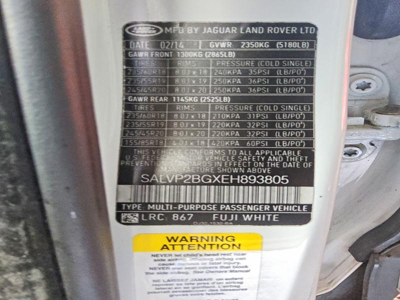 SALVP2BGXEH893805 2014 Land Rover Range Rover photo no. 13