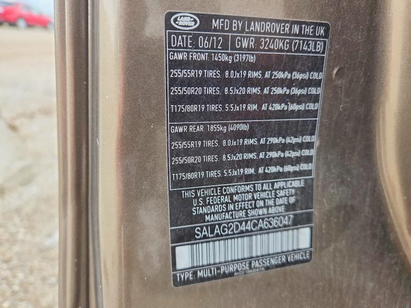 SALAG2D44CA636047 2012 Land Rover LR4 photo no. 12
