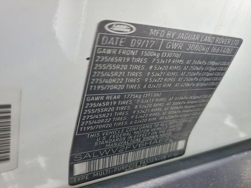 SALWV2FV6HA692628 2017 Land Rover Range Rover photo no. 13
