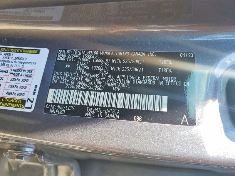 2023 Lexus RX — VIN 2T2BCMEA0PC002660, şəkil 13