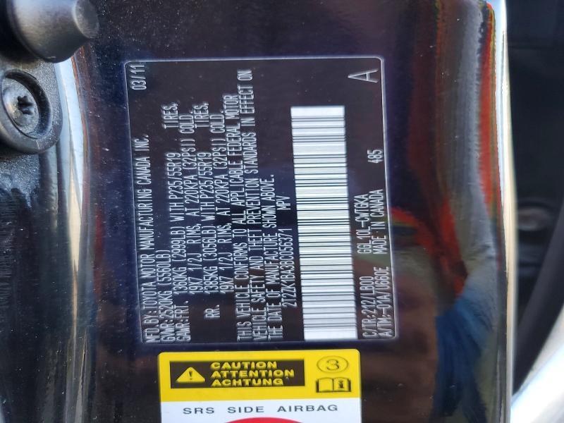 2T2ZK1BA3BC056371 2011 Lexus RX photo no. 12