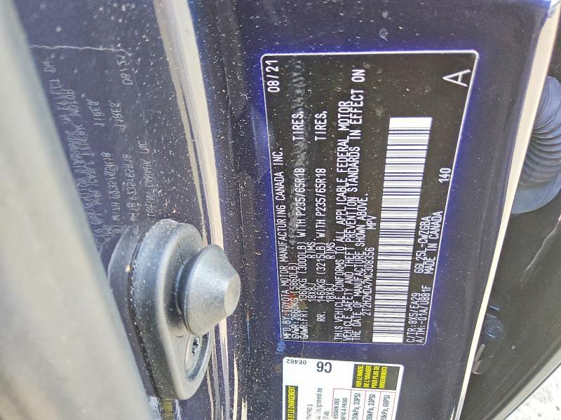 2021 Lexus RX — VIN 2T2HZMDA7MC308356, şəkil 14