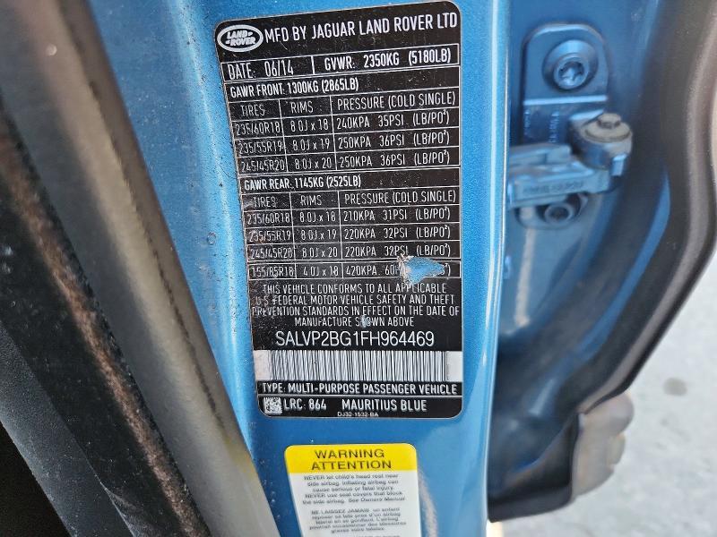 SALVP2BG1FH964469 2015 Land Rover Range Rover photo no. 13