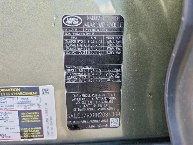 SALEJ7RX8N2084309 2022 Land Rover Defender photo no. 13