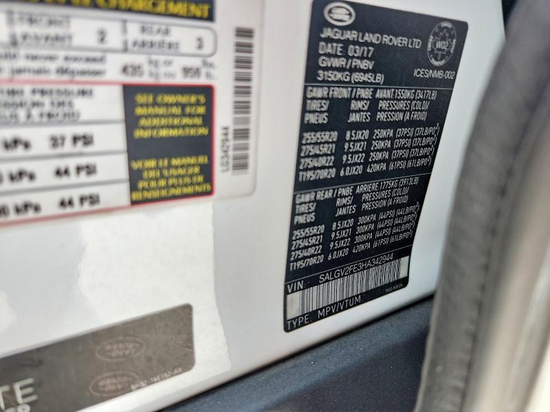 SALGV2FE3HA342944 2017 Land Rover Range Rover photo no. 13