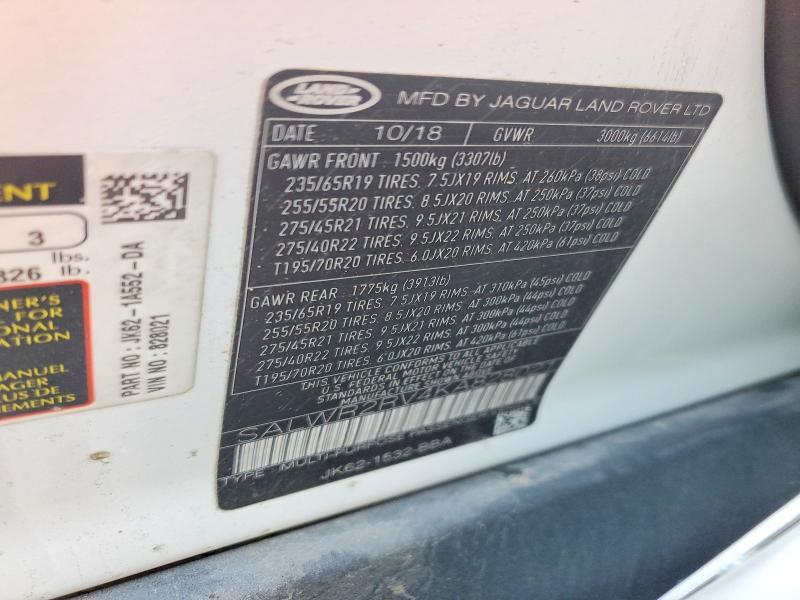 SALWR2RV4KA828021 2019 Land Rover Range Rover photo no. 13